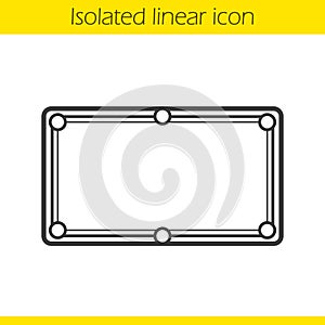 Billiard table linear icon