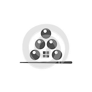 Billiards Home logo design vector. Sport labels for poolroom. Billiards club logo template