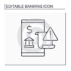 Billing error line icon