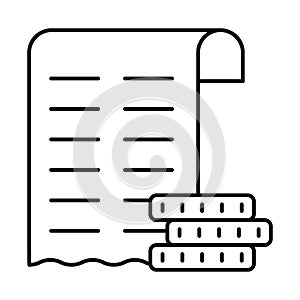 Billing  Line Style vector icon which can easily modify or edit