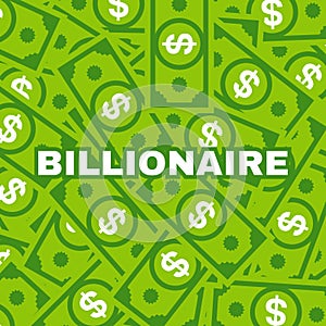 Billionaire illustration trendy vector background