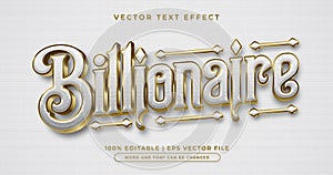 Billionaire editable text effect style