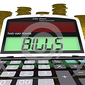 Bills Calculator Shows Accounts Payable And Due