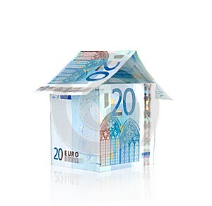 Bills euro house with reflection