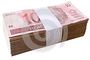 Bills, 10 Reais - Brazilian money. photo