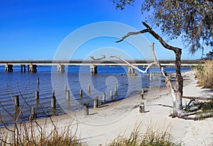 Biloxi Bay Bridge from Fort Maurepas City Park