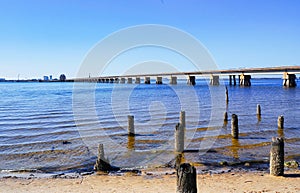 Biloxi Bay Bridge from Fort Maurepas City Park