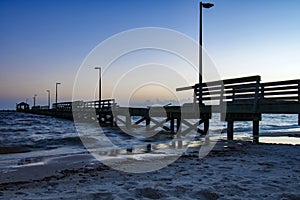 Biloxi Pier Silhouette Mississippi