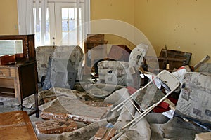 BILOXI, UNITED STATES - Sep 08, 2005: House damaged by Hurricane Katrina