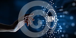 BIM Building information modeling system technology concept