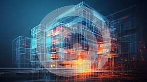 BIM System Displaying Building Lifecycle from Design Through Construction and Maintenance Phases photo