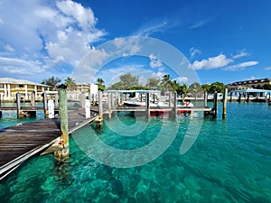 Bimini Blue Water Marina on North Bimini, Bahamas.