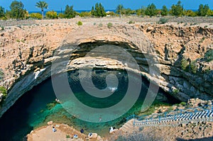 Bimmah Sinkhole in Hawiyat Najm Park, Oman