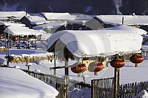 The bimodal forest farm in heilongjiang province - Snow Village