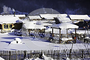 The bimodal forest farm in heilongjiang province - Snow Village photo