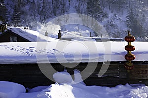 The bimodal forest farm in heilongjiang province - Snow Village photo