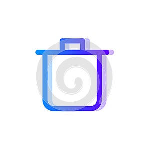 Bin blue purple gradient icon