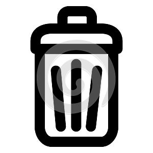 Bin, delete Bold Vector Icon which can be easily edited or modified