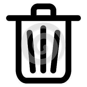 Bin, delete Bold Vector Icon which can be easily edited or modified