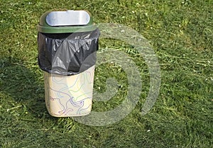Bin for the disposal of dog waste, faeces. photo