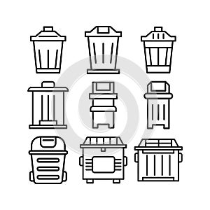 Bin icon or logo isolated sign symbol vector illustration