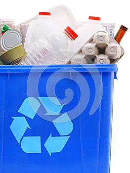 Bin of recyclables