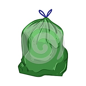 bin trash bag cartoon vector illustration