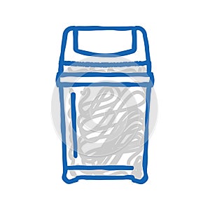 bin waste sorting icon doodle illustration