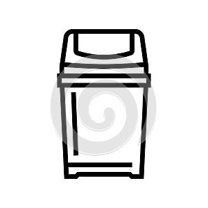 bin waste sorting line icon vector illustration