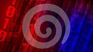 Binary code rectangles digital backdrop for cyber security, machine learning, and big data analysis in computer science