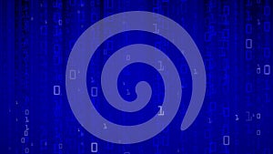 Binary Background. Streaming Binary Code. Coding Or Hacker Concept. Vector Illustration