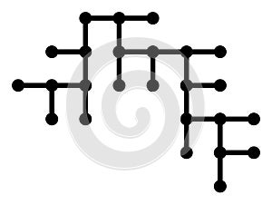 Binary Circuit - Vector Icon Illustration