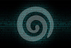 Binary code abstract background, Digital communication