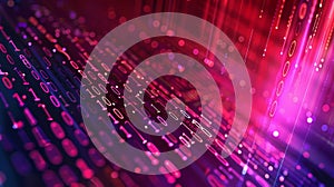 Binary code abstract background,Technology and digital concept, Generative AI illustrations