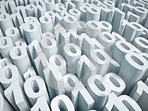 Binary code abstract 3d background