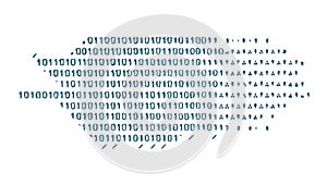 Binary Code Abstract Data Stream Vector Background, vector design Generative AI