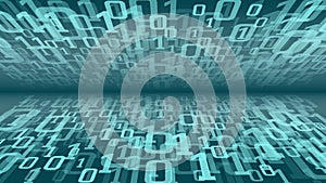 Binary code algorithm machine learning, abstract vector technology backgrounds