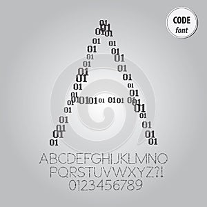 Binary Code Alphabet and Digit Vector