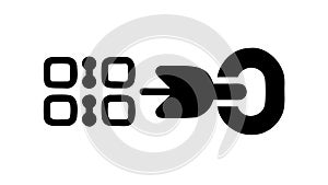 Binary Code Arrow for Digital Transformation & Data Processing, vector design Generative AI