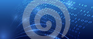 Binary code, artificial intelligence. Program code. Computer background of numbers. Analytics, sorting, structuring, information