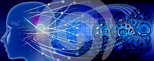 Binary Code Background, artificial intelligence Digital Abstract technology background. Java, coding.