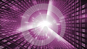 Binary Code Background. Cloud Computing, IOT And Artificial Intelligence AI Concept