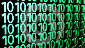 Binary code background 0101 computer program data coding technology 3D rendering