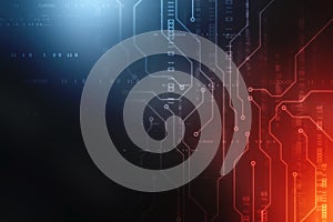 Binary Code Background, Digital Abstract futuristic technology background