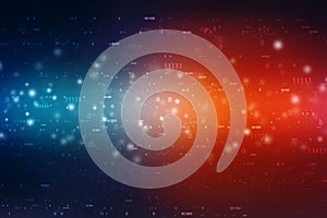 Binary Code Background, Digital Abstract technology background, flowing number one and zero text in binary code format in technolo