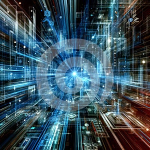 Digital Abstract technology background binary speed communications