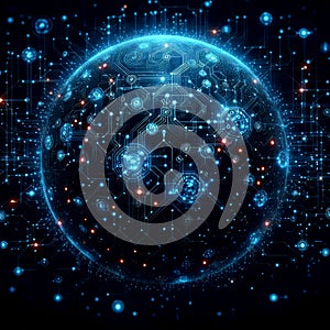 Digital Abstract technology background binary speed communications