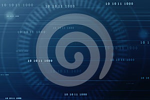Internet Big data Concept.Binary Code Background, Digital Abstract technology background,