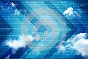 flowing number one and zero text in binary code format in technology background.