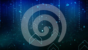 Internet Big data Concept Binary Code Background, Digital Abstract technology background